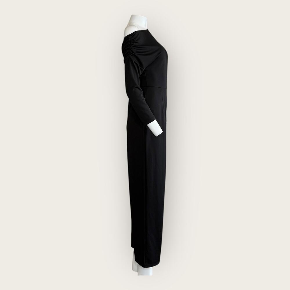 Unbranded | Off-Shoulder Long Sleeve Jumpsuit | Black | See Measurements - Picture 4 of 9